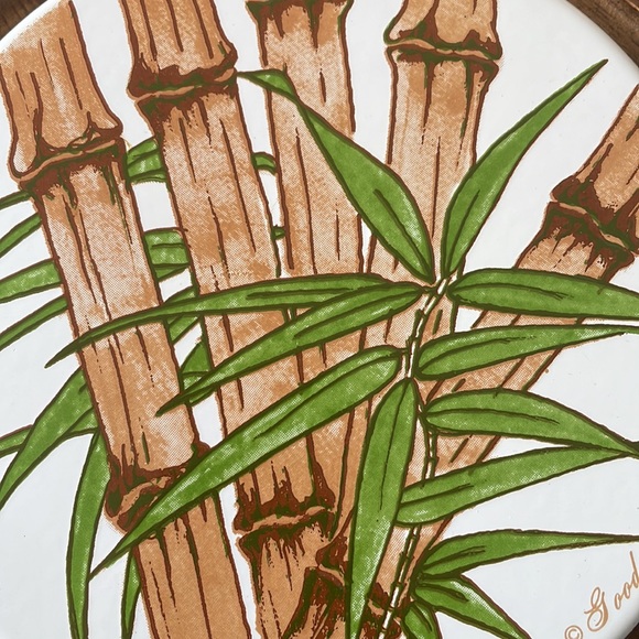 Asian inspired vintage wooded/ceramic cracker/cheese serving tray. - Picture 4 of 10